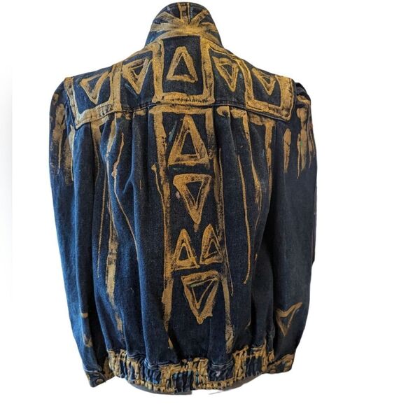 Vintage 80s Hand painted denim jacket - Picture 5 of 12